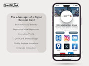 Hybrid | NFC Business Card | Custom Branded | Opulent Rose Gold - SwiftLink