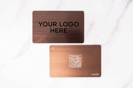 Hybrid | NFC Business Card | Custom Branded | Opulent Rose Gold - SwiftLink