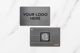 Exclusive Metal | NFC Business Card | Custom Branded | Gunmetal Grey - SwiftLink