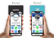 Hybrid | NFC Business Card | Custom Branded | Classic Silver - SwiftLink